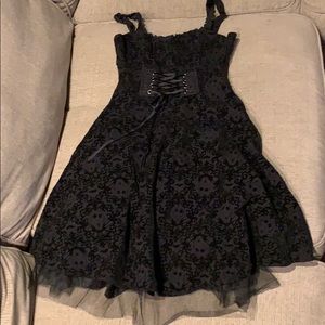 Black pin up dress Velvet